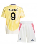 Juventus Dusan Vlahovic #9 Vieraspaita Lasten 2024-25 Lyhythihainen (+ shortsit)